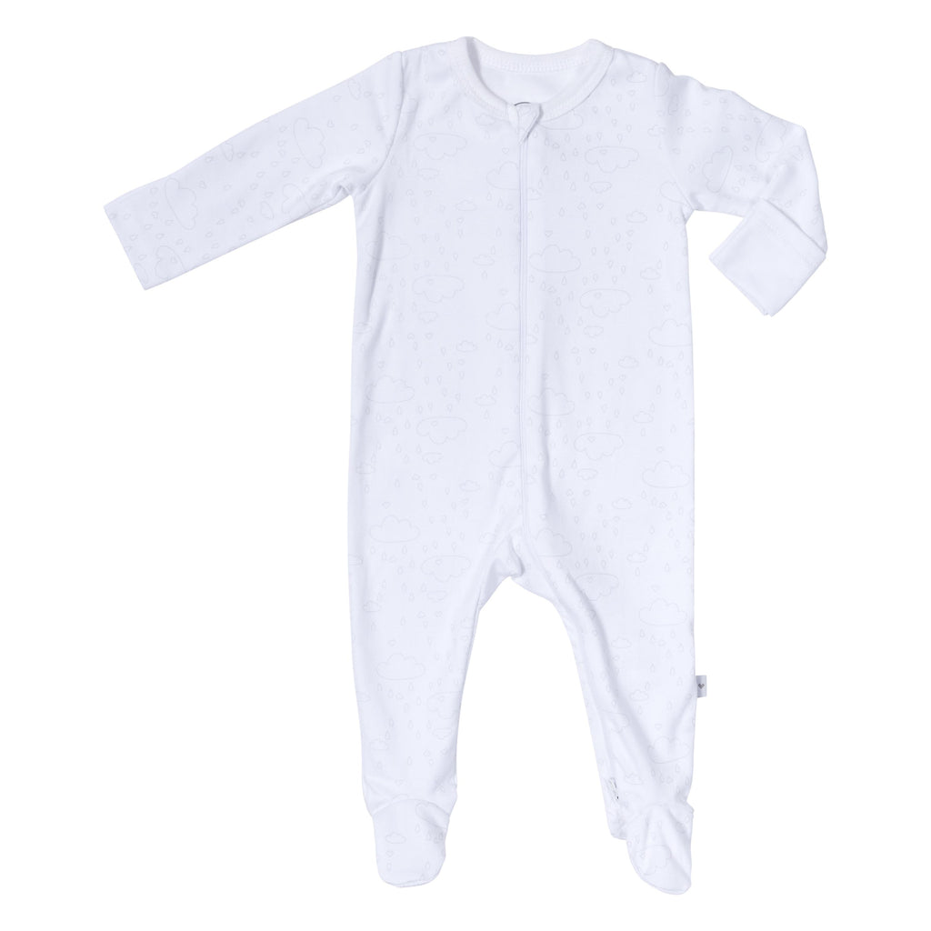 Footed sleepsuit Alexis Cloud print